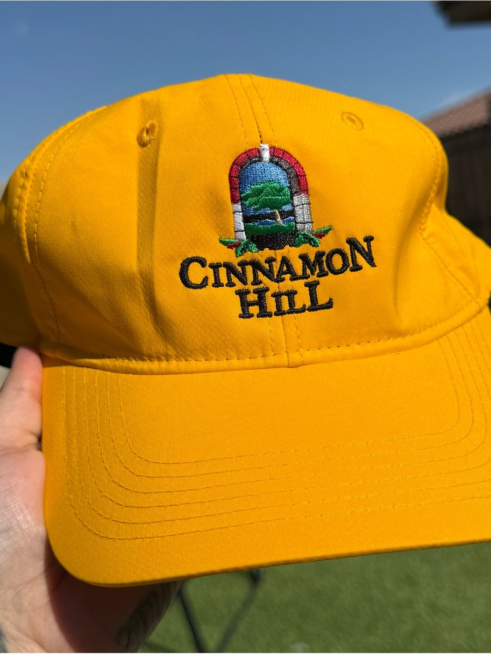 Ahead Mid Fit Cinnamon Hill Golf Course Jamaica Hat Cap Monego Bay Yellow Y2K